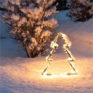 Sapin de Noël lumineux à LED VOSS.garden - Tuteur sapin de jardin LED de 90 cm, éclairage de Noël