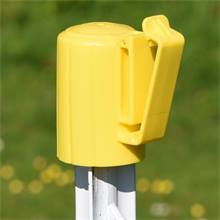 10 x isolateurs de tête T-Post premium de VOSS.farming, jaune