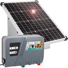 Kit VOSS.farming : système solaire 55 W + électrificateur de clôture électrique 12 V SIRUS 8 + boîtier de transport