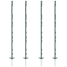 40x piquets de clôture électrique "farm 156" de VOSS.farming, 156 cm, 11 oeillets, vert