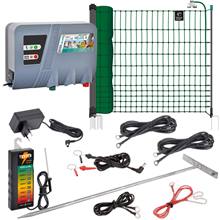 Kit complet de démarrage pour volailles VOSS.farming, 12 V / 230 V, avec filet vert 50 m