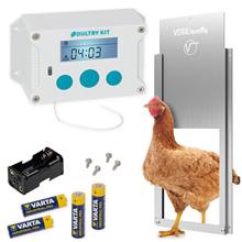 Kit : Portier automatique Poultry Kit VOSS.farming avec trappe 220 x 330 mm