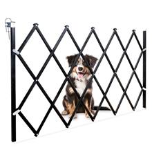 Barrière en accordéon « Stop Fix » pour chiens, extensible d’env. 60 à 110 cm, noire