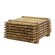 119 x piquet en bois rond VOSS.farming, piquet de clôture en bois, traitement autoclave, classe d´utilisation 4, 150 cm x 60 mm