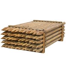 55 x piquet en bois rond de VOSS.farming, piquet de clôture en bois, traitement autoclave, classe d´utilisation 4, 250cm x 100mm