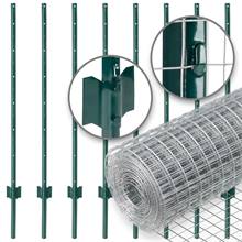 Kit de clôture pour jardin de VOSS.farming: Grillage à volière 10 m x 100 cm + 8x piquets métalliques