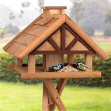 "Levar" de VOSS.garden - maison pour oiseaux de grande qualité, avec pied en forme de croix, couleur naturelle