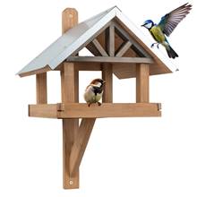 Maison d’oiseaux "Mora" de VOSS.garden - Mangeoire pour oiseaux de haute qualité pour montage mural, marron