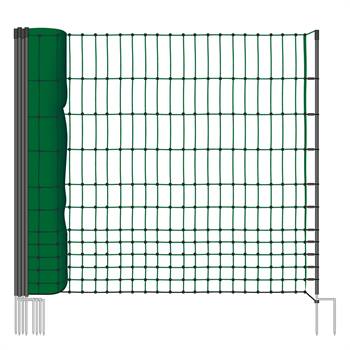 Clôture pour les poules, clôture/filet pour les volailles classic  de VOSS.farming 50 m, 112 cm, 16 piquets, 2 pointes, non électrifiable
