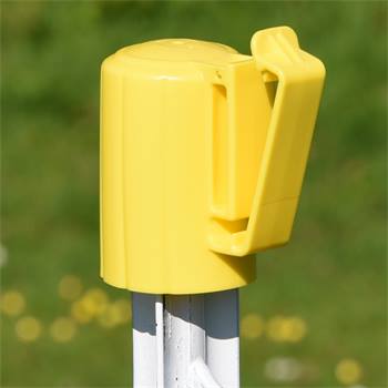 10 x isolateurs de tête T-Post premium de VOSS.farming, jaune