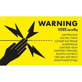 Panneau de signalisation international "ATTENTION CLÔTURE ÉLECTRIQUE / ELECTRIC FENCE"