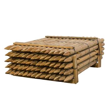 70 x piquet en bois rond de VOSS.farming, piquet de clôture en bois, traitement autoclave, classe d´utilisation 4, 175cm x 80mm