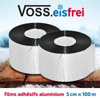 2x films adhésifs aluminium VOSS.eisfrei, 50 m x 5 cm pour câble chauffant antigel