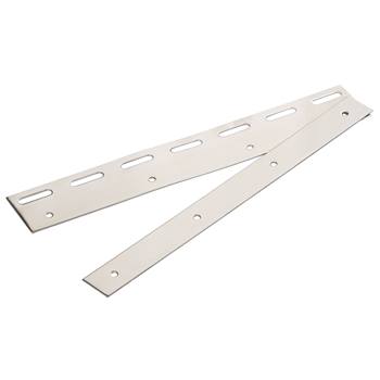 Profilé de fixation - barre de suspension en inox pour fixer des rideaux à lamelles en PVC, 30 cm