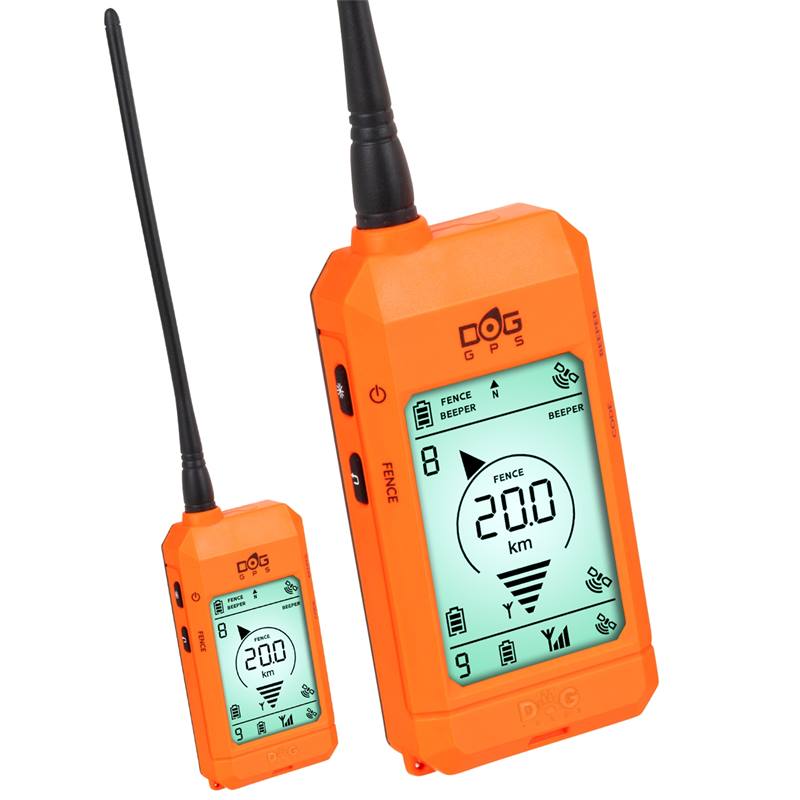 Localisateur GPS pour chiens Dogtrace Portée de 20 km avec fonction becada  boussole et clôture couleur orange.