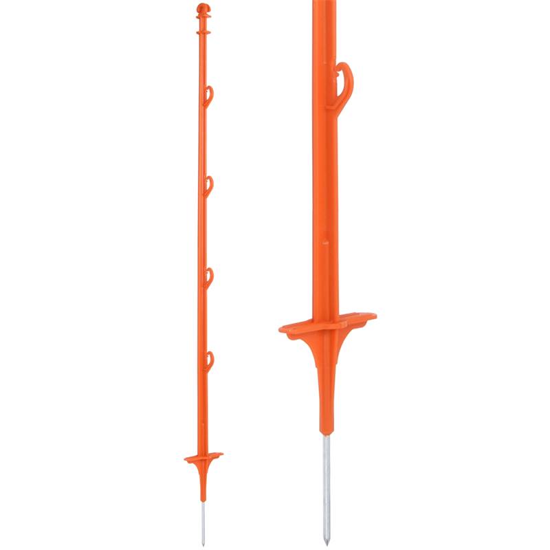 25 piquets de clôture électrique « Variant » hauteur totale 103 cm, double  bêche, orange