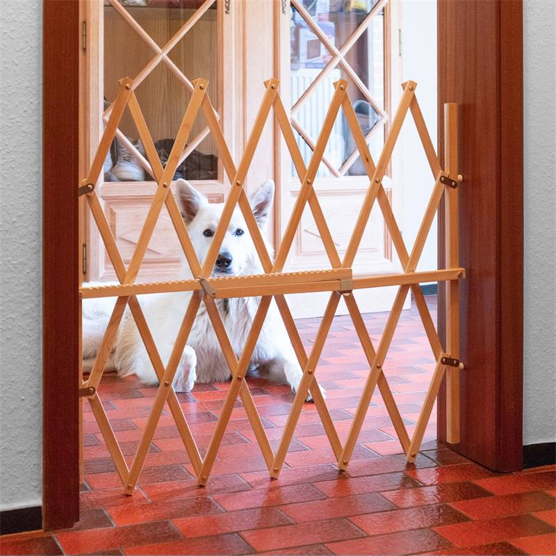 Barrière pour chien pour portes, escaliers ou maison autoportante, pliable,  style accordéon, clôture intérieure en bois NW - AliExpress