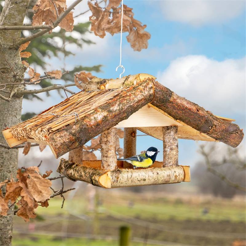 Pwshymi-maison d'oiseau Mangeoire à oiseaux en bois maison bricolage  assemblage maison à oiseaux suspendu jardin protection
