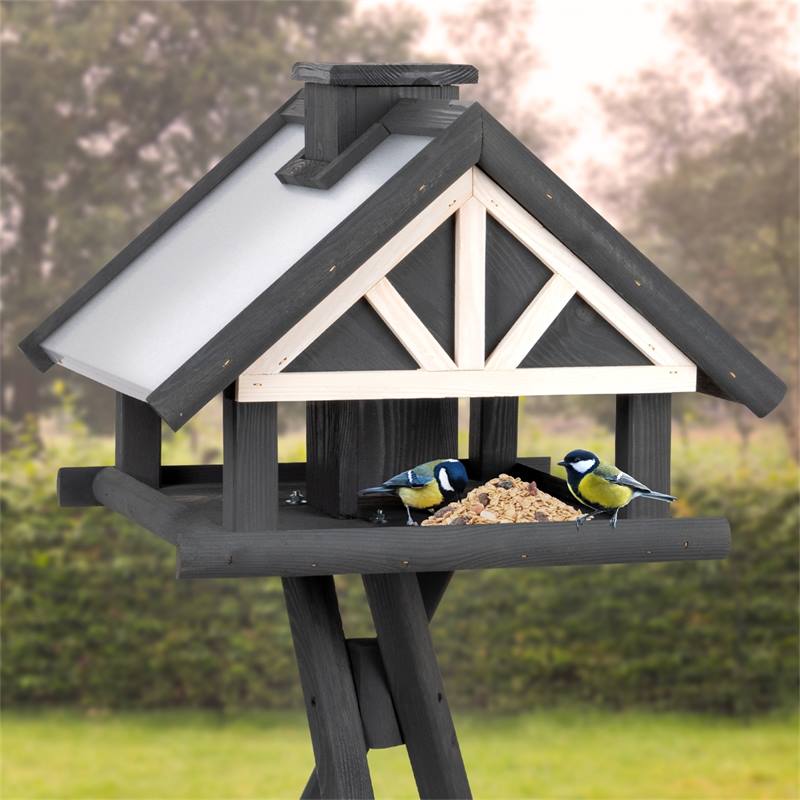 Levar de VOSS.garden - maison pour oiseaux de grande qualité, avec pied en  forme de croix, couleur naturelle