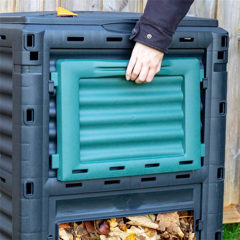 Composteur de jardin en extérieur en plastique 300 litres Humus