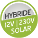 alimentation par énergie solaire 12 V - 230 V