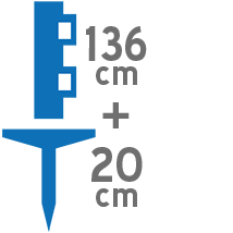 Piquet de clôture électrique double bêche 160cm Vert