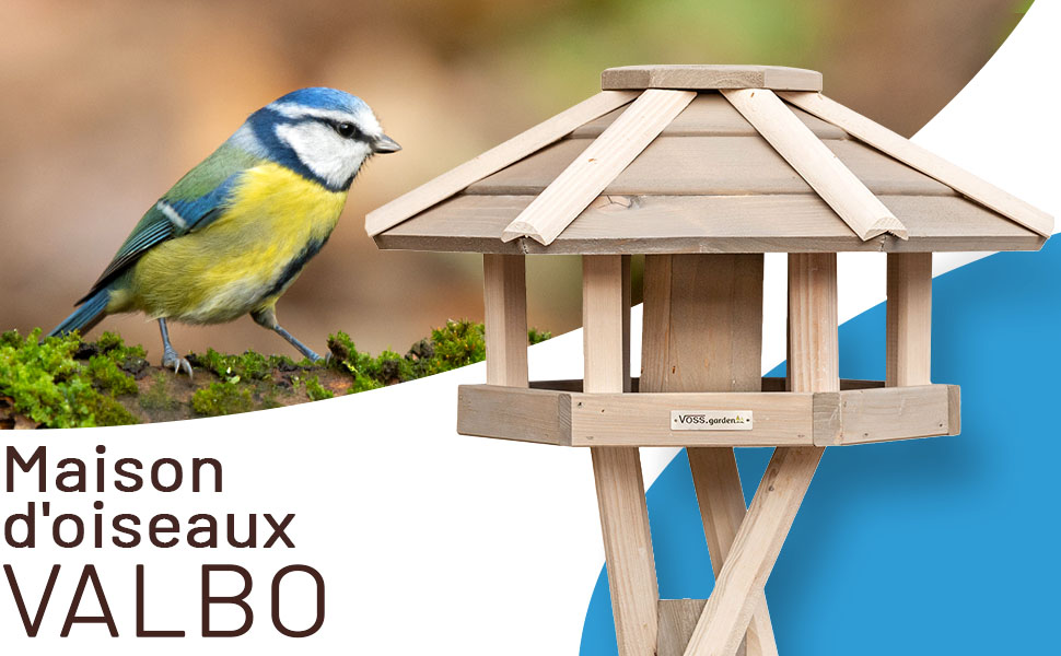 Maison pour oiseaux, très grand modèle, en bois de VOSS.garden